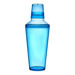 Shaker Sky Intesi niebieski 500 ml trzyczęściowy z sitkiem do drinków