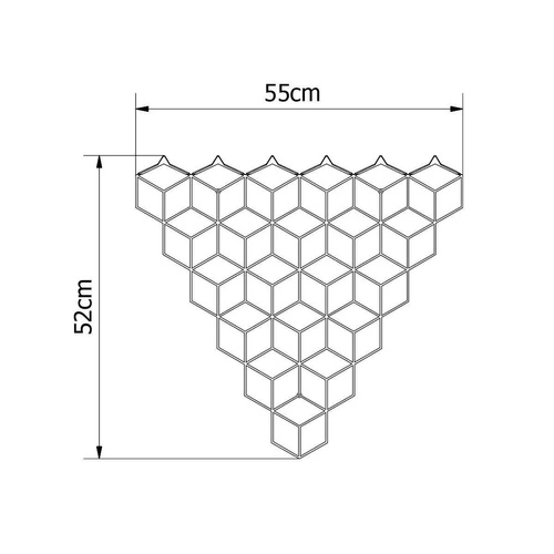 Nowoczesny wieszak ścienny do przedpokoju Stiga M czarny metalowy POLYHEDRA
