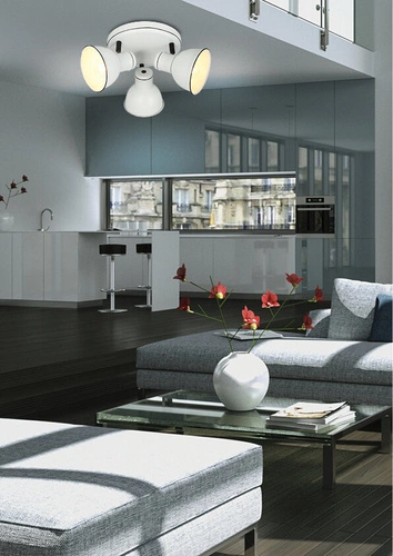 Plafon sufitowy Zumba okrągły biały nowoczesny metalowy do salonu i kuchni CANDELLUX