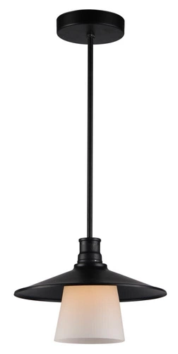 Lampa wisząca Loft czarna metalowo-szklana do salonu i kuchni nad stół 26 cm