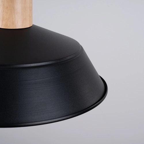 Lampa wisząca FANO czarna nowoczesna do salonu i jadalni skandynawska stalowa 34 cm