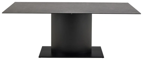 Stół do jadalni Marbella 200x100 czarny nowoczesny na jednej nodze