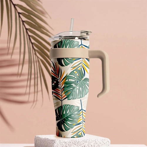 Kubek termiczny Miami Tropical zielony