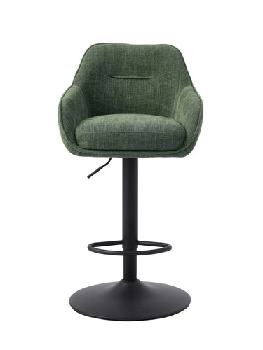 Hoker Avola zielony tapicerowany do kuchni regulowany z oparciem