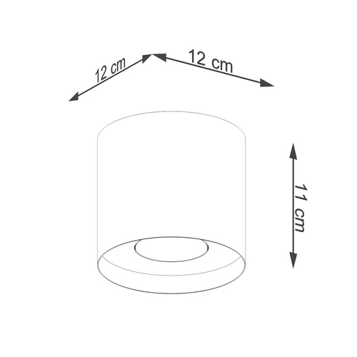 Plafon sufitowy biały MIKA nowoczesny minimalistyczny do salonu i sypialni SOLLUX