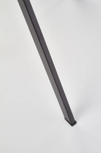 Krzesło tapicerowane Vermont Intesi musztardowe do jadalni nowoczesne z czarnymi nogami