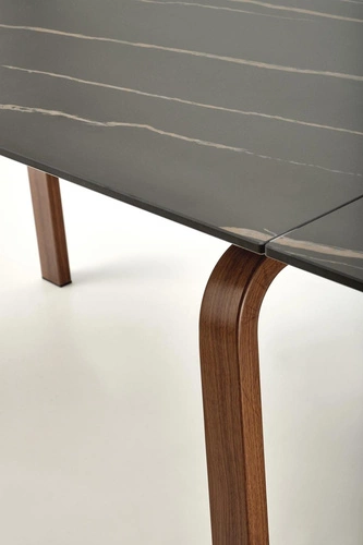 Stół rozkładany Nozel czarny marmur 140-200 cm nowoczesny do jadalni i salonu granitowy