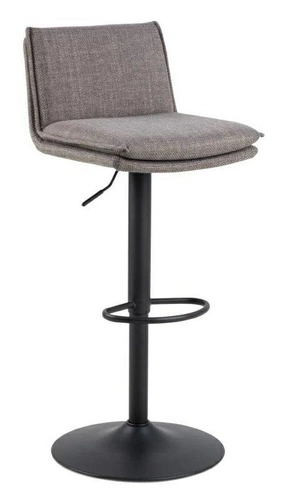 Hoker Flynn tapicerowany szary jasny z oparciem regulowany obrotowy do kuchni Actona