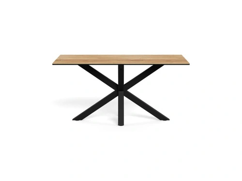 Stół Heaven 160x90 nowoczesny do jadalni ceramika dąb na czarnych nogach