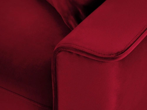 Narożnik z funkcją spania Cartadera Red Velvet Lewostronna kolor nóg czarny