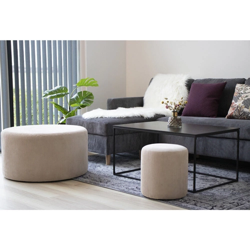 Stolik kawowy Vita prostokątny czarny loftowy 60x90 cm do salonu nowoczesny Intesi