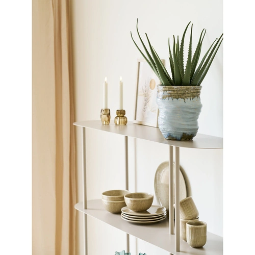 Regał metalowy Rieti na książki 5 półek loftowy piaskowy 118 cm