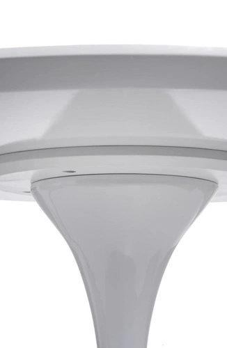 Stół okrągły do jadalni Fiber 90 biały nowoczesny inspirowany Tulip Table D2.DESIGN