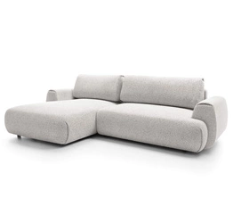 Narożnik z funkcją spania Ljung lewy szary nowoczesny z pojemnikiem do salonu Intesi