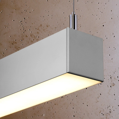 Lampa wisząca LED Pinne szara 117 cm nowoczesna nad stół do kuchni i jadalni