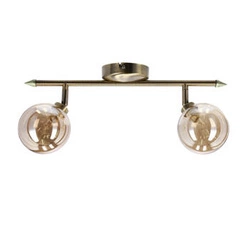 Nowoczesna lampa sufitowa Rodia patynowa ze szklanym kloszem do salonu i sypialni