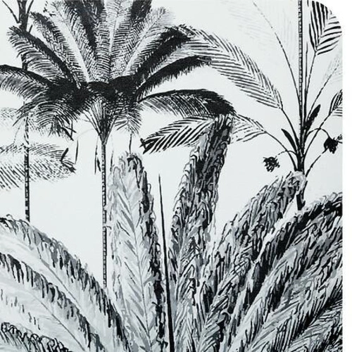 Mata diatomitowa 5five simply smart 50x120 cm antypoślizgowa szybkoschnąca do łazienki białe palmy