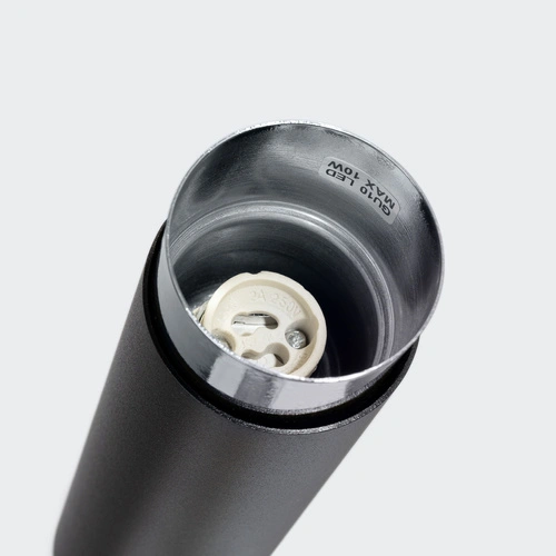 Plafon sufitowy NERO 22,5 czarny chrom nowoczesny metalowy do salonu i kuchni SOLLUX