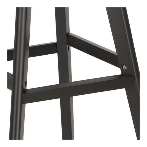 Hoker z oparciem Norden szary nowoczesny drewniany do kuchni i wyspy Intesi 75 cm