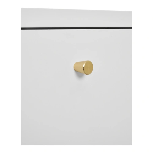 Szafka nocna Dalby biała metalowa loftowa z 2 szufladami 40 cm