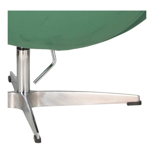 Fotel Jajo Velvet zielony obrotowy do salonu welurowy D2.DESIGN inspirowany Egg