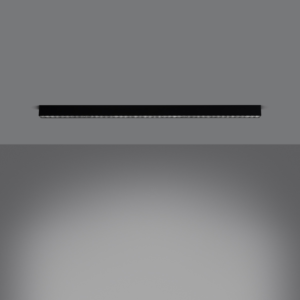 Plafon sufitowy LED SOREN czarny nowoczesny do salonu i sypialni 120 cm