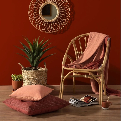 Fotel wypoczynkowy rattanowy Dream boho do salonu i ogrodu naturalny lekki sztaplowany