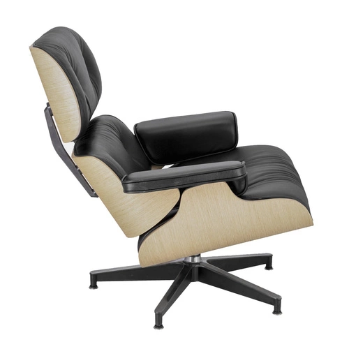 Fotel wypoczynkowy VIP Lounge Chair skórzany czarny obrotowy do salonu nowoczesny D2.DESIGN