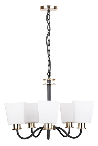 Lampa wisząca Schubert czarna 5-punktowa nowoczesna do salonu i jadalni metalowa