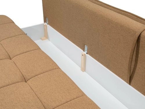 Sofa rozkładana Mikkeli z funkcją spania szara do salonu w stylu skandynawskim