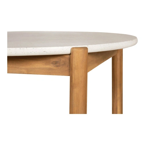 Stół ogrodowy okrągły Terracina 120 cm terrazzo akacja House Nordic