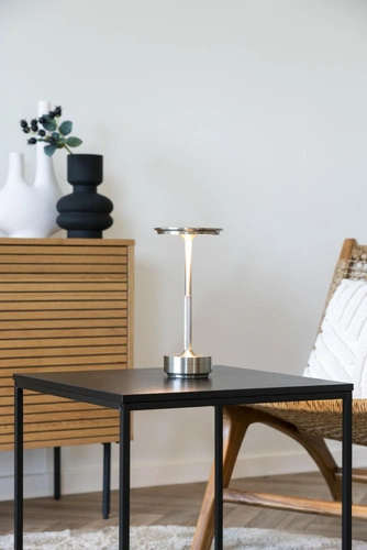 Lampka nocna LED Lyneham srebrna dotykowa ze ściemniaczem House Nordic