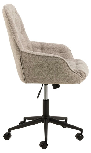 Erik Monza 60 beżowy fotel biurowy obrotowy z podłokietnikami pikowany nowoczesny Actona