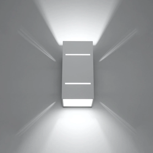 Nowoczesny biały kinkiet ścienny Blocco Sollux Lighting do sypialni i salonu z aluminium