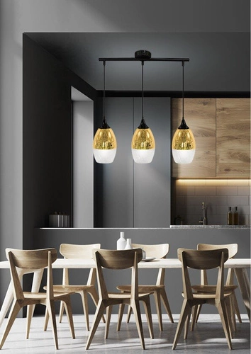 Lampa wisząca Celia 3x60W E27 złoty