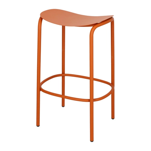 Hoker metalowy Trick 65 cm pomarańczowy nowoczesny do kuchni i wyspy bez oparcia SCAB Design