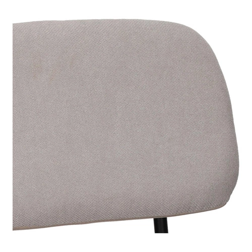 Krzesło tapicerowane Esther szare jasne do jadalni nowoczesne skandynawskie na metalowych nogach