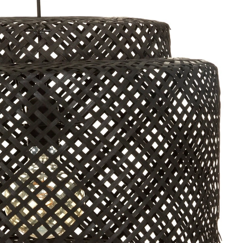 Lampa wisząca Liby czarna bambusowa boho do salonu i jadalni Atmosphera 40 cm