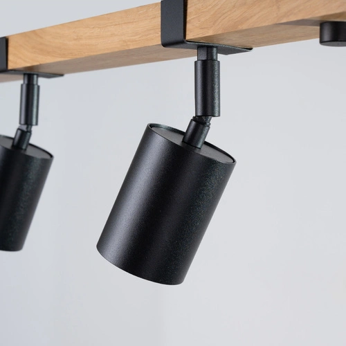 Plafon sufitowy FAGER 4L czarny skandynawski regulowany do salonu lub sypialni SOLLUX