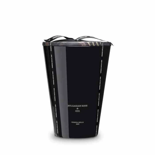 Świeca zapachowa sojowa XXL Cereria Molla Bulgarian Rose & Oud czarna do salonu