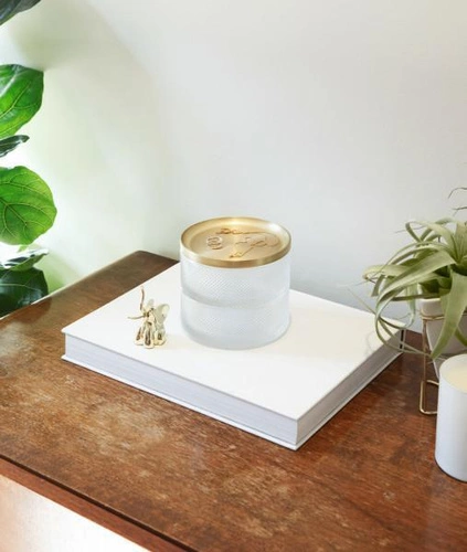 Szkatułka/pojemnik Tesora Glass złoty