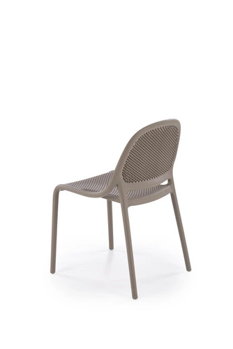 Krzesło Lynette Intesi nowoczesne z tworzywa sztucznego do jadalni i ogrodu, łatwe czyszczenie, sztaplowane