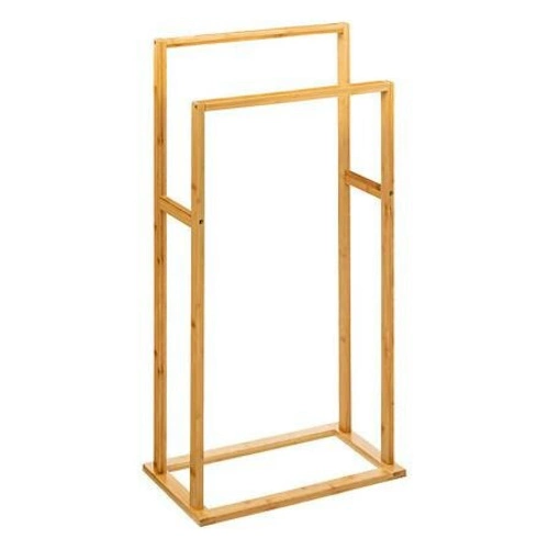 Wieszak na ręczniki stojący bambusowy do łazienki 5five simply smart naturalny nowoczesny