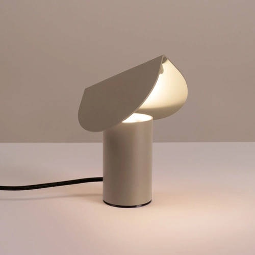 Lampa biurkowa LED BISCUIT taupe nowoczesna aluminiowa na biurko