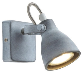 Kinkiet ścienny Ash szary matowy nowoczesny metalowy regulowany do sypialni i salonu CANDELLUX