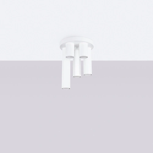 Plafon sufitowy nowoczesny biały LAGOS 5P SOLLUX do salonu, sypialni i przedpokoju