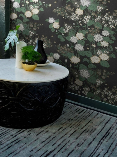 Dywan do salonu Slub Charcoal 250x350 wełniany nowoczesny szary łatwy w czyszczeniu Florence