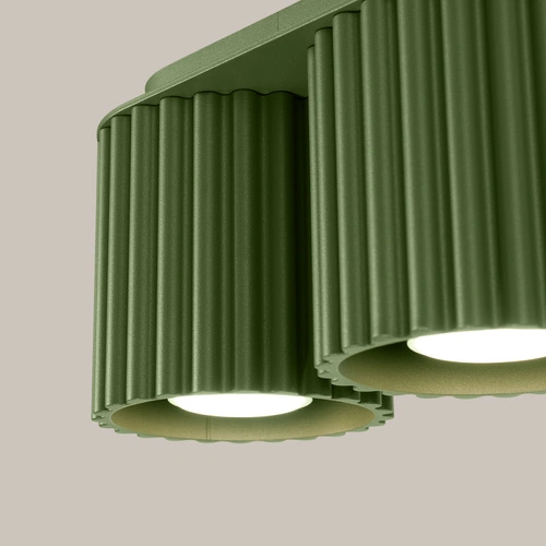 Plafon sufitowy nowoczesny AURA 2 zielony oliwkowy GU10 do salonu i kuchni