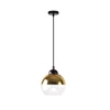 Lampa wisząca Contessa czarny 1x40 E27  klosz złoty