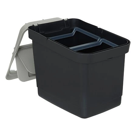 Kosz na śmieci Slow 20l nowoczesny plastikowy czarny do kuchni lub biura 5five